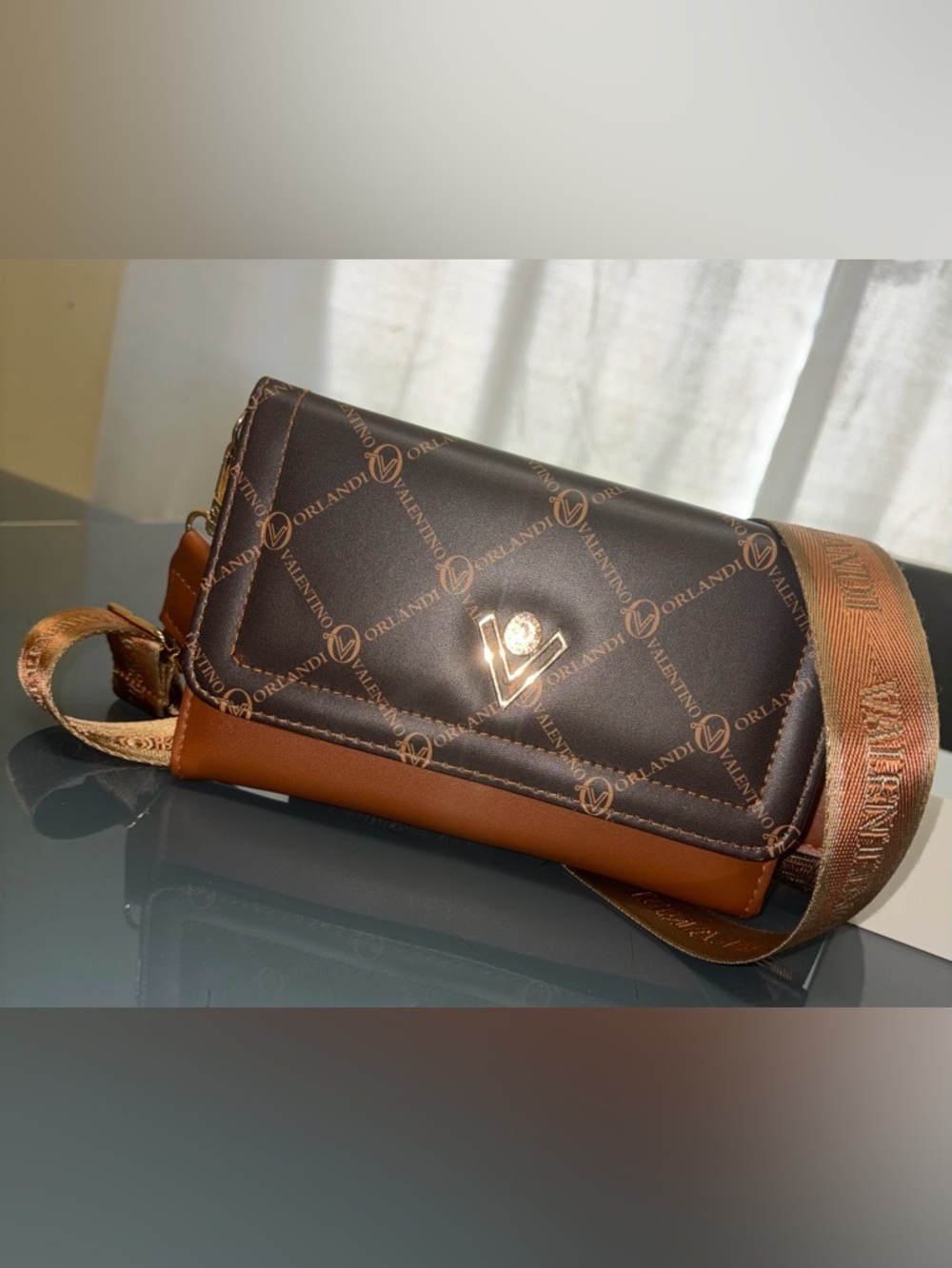 Valentino Orlandi Vegan Leather Crossbody Bag - Picture 2 of 12